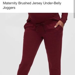 Maternity brushed underbelly joggers medium maroon